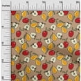 thumbnail image 1 of oneOone Georgette Viscose Light Brown Fabric & Pear Fruits Sewing Craft Projects Fabric Prints By Yard 42 Inch Wide, 1 of 4