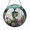 Acrylic 3.5 Inch, variant on Bear Pair in Floral Setting Stained Glass Style Window Hanging – Scenic Decor