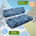 thumbnail image 5 of Uorisanigo Hawaiian Banana Leaf Golf Cart Seat Cushion Anti-Slip Front Seat Covers Elastic Golf Cart Seats Protector Seats Cushion and Backrest Pad Cool in Summer and Warm in Winter, 5 of 7