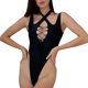thumbnail image 1 of Mujeres Encaje hasta colgar Masajeadores de cuello sin mangas bodycon Monos una pieza superior para fiestas cóctel negro M, 1 of 6