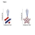 thumbnail image 3 of JoyMoreHome 12 Pcs 4th of July Patriotic Hanging Star Ornament Stars Independence Day Hanging Ornament Glitter Mini USA Flag Star Decorations for Memorial Day Veterans Supplies, 3 of 6