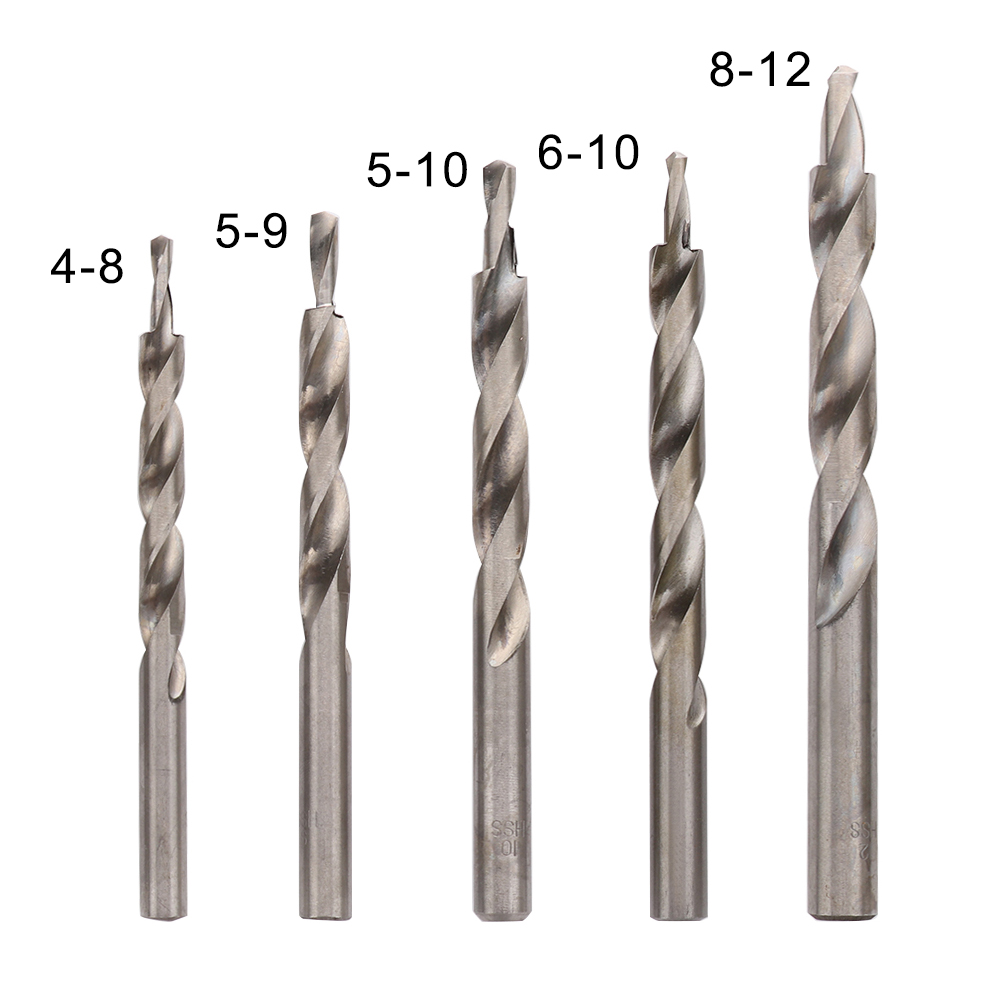 4-8/5-9/5-10/6-10/8-12mm HSS Twist Step Drill Bit Pocket Hole Drill Bits;4-8/5-9/5-10/6-10/8-12mm HSS Twist Step Drill Bit Pocket Hole Drill Bits - image 5 of 8