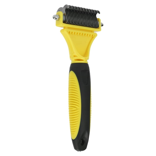 Oubit Sided Dematting Comb,Pet Undercoat Rake Stainless Stainless Steel Dog Comb Pet Grooming Accessories Enhanced Durability