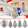 thumbnail image 1 of Artificial Snowflake Christmas Tree PVC Flocked Spruce Simulation Realistic White-Tipped Branches Adjustable Branches Stable Upright Base Indoor Outdoor Decoration 1 Pack Easy Assembly, 1 of 2