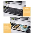 thumbnail image 3 of nqOlkjepod Large Induction Cooktop Protector Mat 31"x24", Turquoise Ocean Stove Top Covers for Electric Stove, Gradient Brown Shore Sandy Beach Abstract Stove Burner Cover Mats Stove Cover, 3 of 8