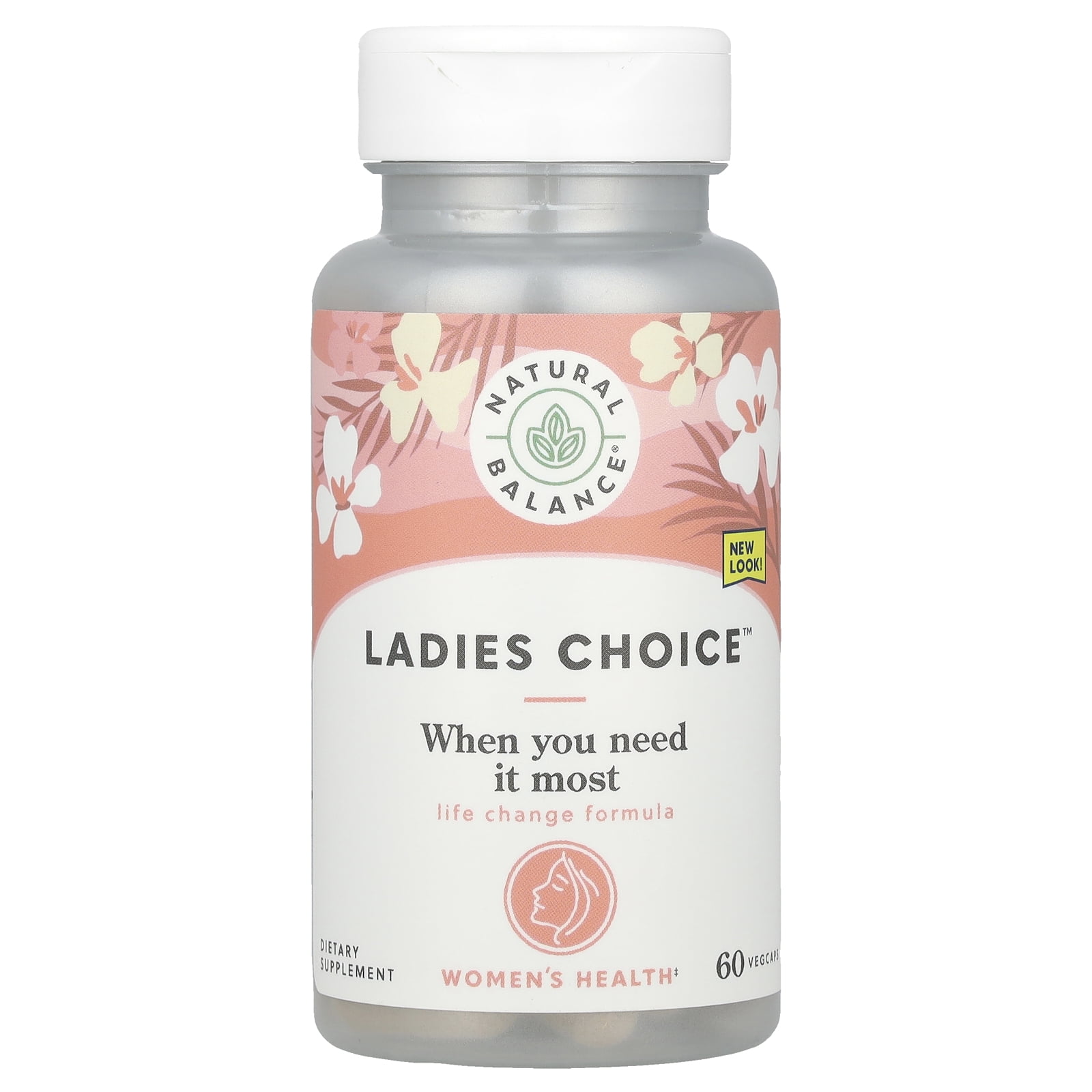 Natural Balance Ladies Choice Menopause Support | Hormone Balance Formula with PhytoEstrogens | 60 VegCaps