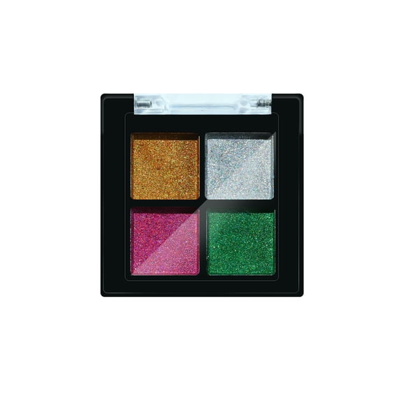 Barritas de polvos, polvos para manicura, sets de sombras de ojos, polvos sólidos de cuatro colores con 2 uds. de uñas holográficas mágicas