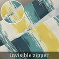 thumbnail image 7 of Turquoise Yellow Stripe Throw Pillow Cover 16 x 24 Inch Decorative Pillow Cover Abstract Orange Teal Green Lumbar Pillowcase Seasonal Rectangle Cushion Case for Couch Sofa Bed Living Room, 7 of 7