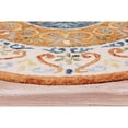 thumbnail image 5 of 4â€™ Round Orange Traditional Medallion Area Rug, 5 of 8