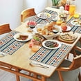 thumbnail image 2 of Tribal Vintage Rustic Flax Placemats Set of 4, 12x18 Inch Nordic Style Boho Chic Artistic Earthy Ethnic Patterns, Washable Style Table Mats for Kitchen or Dining, 2 of 6