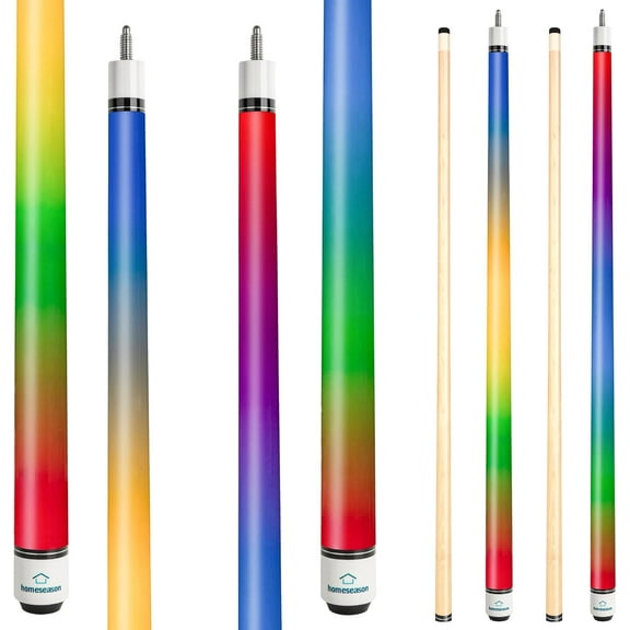 Pool Cues 57 inch Pool Cue Stick with 12.7mm Fiber Leather tip for Beginner, Commercial and Home