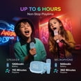 thumbnail image 4 of myFirst Voice 2 Kids Karaoke Machine: Portable Bluetooth Speaker, Wireless Microphone & 5 Voice Changers (Blue), 4 of 11