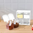 thumbnail image 6 of Transparent Seasoning Box, with Handle and Spoon, Storage Container Rack Set, Detachable, 4 Compartments, Food-grade Plastic, Space-saving, for Spices Seasonings, 6 of 6