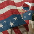 thumbnail image 5 of 4th of July Semi Sheer Curtains 72 Inch Length 2 Panels Set, Vintage Red Beige Stripes Independence Day Sheer Kitchen Curtain Privacy Voile Window Curtain for Living Room Bedroom Rod Pocket Drapes, 5 of 7