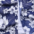 thumbnail image 3 of Defitshape Men's Hawaiian Shirt Short Sleeve Summer Aloha Beach Casual Shirts Vacation Button Down Plus Size Printed Print Hawaii Relaxed Fit Collared Lightweight Tropical Holiday Navy 3X-Large, 3 of 3