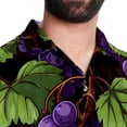thumbnail image 5 of Grape Men's Hawaiian Shirt, Short Sleeve Printed Button Down Beach Casual Tops, Summer Spread Collar Men's Shirts, 5 of 6