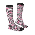 thumbnail image 3 of Easygdp Flamingos Soccer Socks Sport Knee High Socks Calf Compression Athletic Socks for Men and Women, 3 of 9