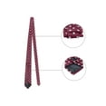 thumbnail image 2 of INSPIRE CHIC Men's Polka Dots Necktie, Tie Clip, Cuff Links, Pocket Square Set Business Wedding Wine Red White, 2 of 6