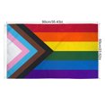 thumbnail image 5 of Pohot 60x90cm Outdoor Pride Flag LGBTQ+ Hanging Flag Banner Colorful Gay Pride Striped Flag for Intersex Community Intersex Progress Bisexual, 5 of 9