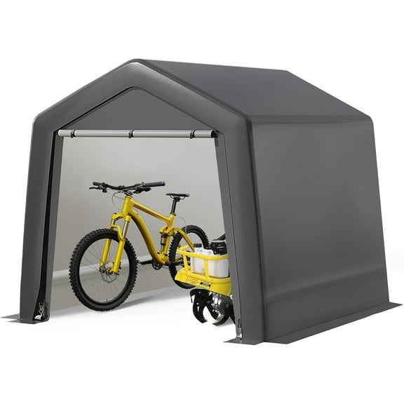 EastVita EastVita 6x6x7 ft Portable Shed, Outdoor Storage Shelter,Heavy Duty Waterproof Storage Tent Sheds with Roll-up Zipper Door, for Motorcycle, Bike, Garden Tools