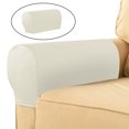 thumbnail image 4 of 2pcs Elastic Removable Armchair Protector Universal Sofa Armchair Covers Armrest White, 4 of 8
