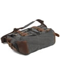 thumbnail image 3 of Bolso bandolera de lona retro con cinturón de piel de caballo para hombre y mujer, mochila informal de un solo hombro, 3 of 6