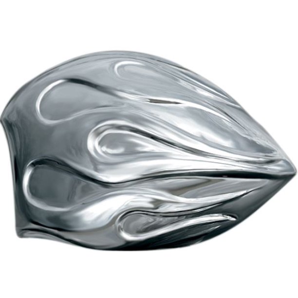 Kuryakyn Chrome Flame Horn Cover for '9214 Harley Models (7714