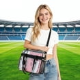 thumbnail image 3 of BaseGet Clear Tote Bag with Adjustable Strap, Stadium Approved Transparent Bag for Sports Games, Concerts, Beach, Black, 3 of 7