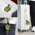 thumbnail image 6 of Alien Set of 2pcs PU Leather Round Suitcase Tags with Privacy Cover and Name ID Tag - Ideal for Travel Luggage, Handbags, Backpacks, School Bags, 6 of 6
