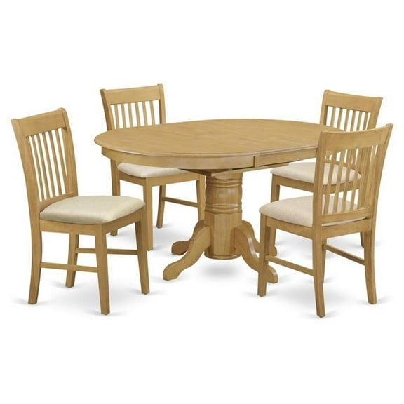 Atlin Designs 5-piece Dining Table and Dinette Chairs in Oak
