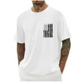 thumbnail image 2 of lcziwo American Flag Shirt Big and Tall Cotton Comfortable 4Th Of July Lightweight Shirts Family Print Casual Short Sleeve Crew Neck Tshirt White XXXL, 2 of 6