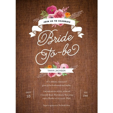 Rustic Shower Standard Bridal Shower Invitation