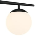 thumbnail image 3 of Possini Euro Design Meridian Modern Wall Light Black Hardwire 24" 3-Light Fixture Opal Glass Globe Shade for Bedroom Living Room, 3 of 8