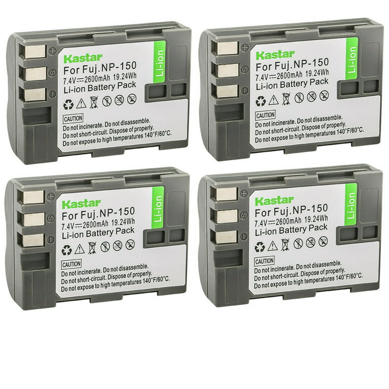Kastar Battery 4-Pack Replacement for Fujifilm NP-150 NP150 FNP150