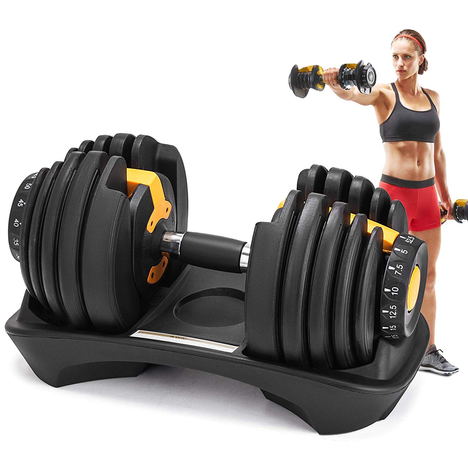 BestEquip 52.5LBS Adjustable Dumbbell 
