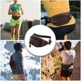 thumbnail image 2 of Riñonera multifunción de piel auténtica, bolsa de viaje para hombres y mujeres, múltiples bolsillos y cremalleras resistentes, ideal para senderismo, correr y andar en bicicleta, 2 of 5
