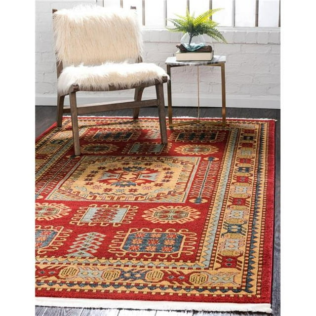 Unique Loom 3121659 9 x 12 Pi. Bardiya Sahand Tapis Rectangulaire&44; Rouge