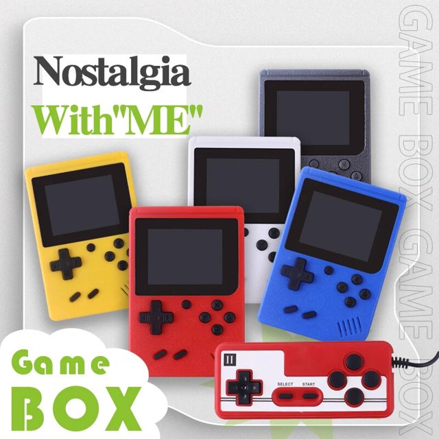 Consola de videojuegos retro con pantalla LCD de 2,4 pulgadas, consola de juegos portátil de 400 pulgadas incorporada, regalo de Navidad