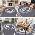 thumbnail image 5 of Large Area Rugs for Living Room Bedroom, Grey Elephants 6'x9' Rug Washable Carpet Runner Indoor Outdoor, Modern Geometric Ethnic Animals National Non Slip Floor Mats Rug for Kitchen, Playroom, 5 of 8