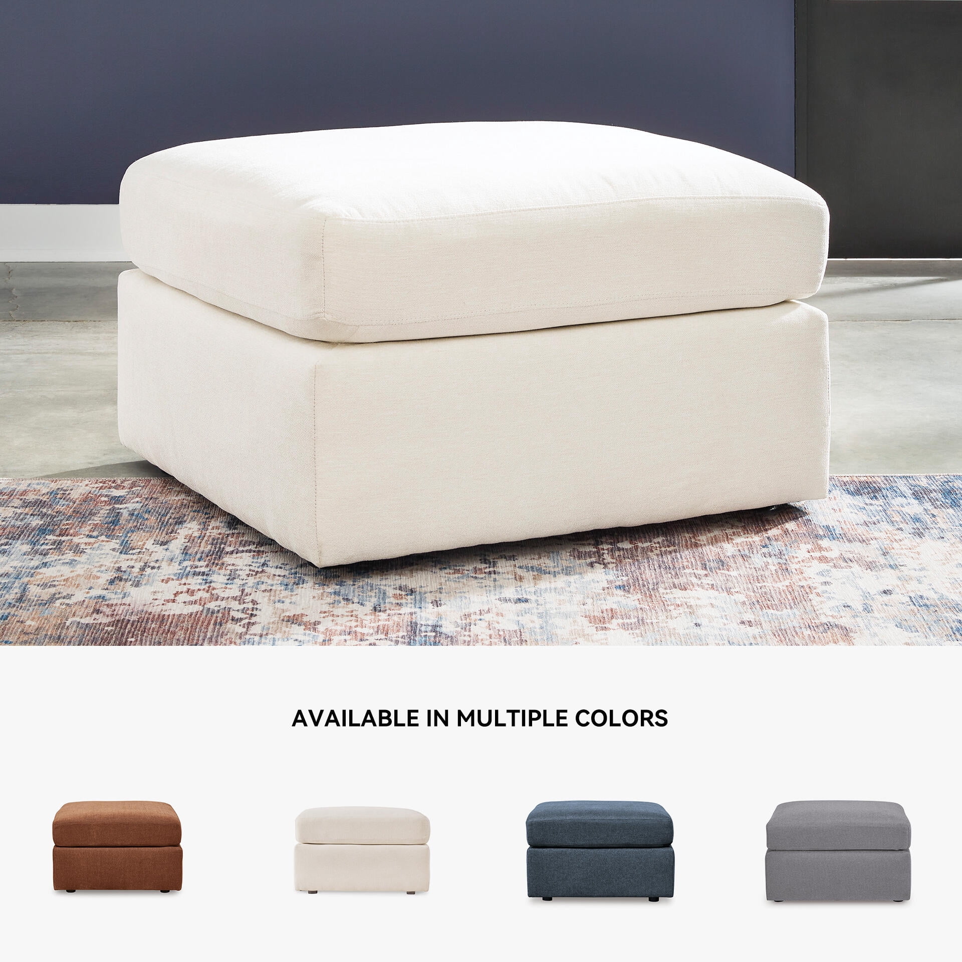 Signature Design by Ashley Modmax Oversized Accent Ottoman - Oyster White Next-Gen Nuvella Performance Fabric
