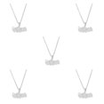 thumbnail image 2 of maskred Collier Classique pour Femmes Carte Pendentif avec Drapeau de la Dinde de Style Fin en Acier Inoxydable Carte de la Dinde Drapeau Pendentif Taille Argent 5Set, 2 of 6