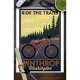 thumbnail image 3 of Winthrop, Washington, Ride the Trails, Mountain Bike Scene (9x12 Wall Art Print, Home Decor), 3 of 3