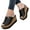 Black, variant on Platform Sandals for Women Memory Foam Wedges Sandal Backless Slip on Slides Shoes Size 6.5