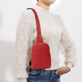 thumbnail image 4 of Bolsa de pecho de cuero PU bandolera informal portátil ajustable para compras de fiesta JShteea Para Estrenar, 4 of 6
