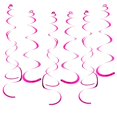 thumbnail image 1 of Lámina Fumwase para decoración con forma de espiral para fiestas, color rosa intenso, 30 unidades, 1 of 7