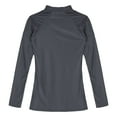 thumbnail image 6 of YIZYIF Womens Glossy Long Sleeve T-Shirt Seamless Nylon Spandex Tops for Running Fitness Workout, 6 of 7