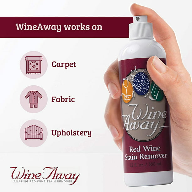 Wine Away Red Wine Stain Remover Spray - Natural Carpet and Upholstery Spot Cleaner, Ounce, Pack of 3 - Walmart.com