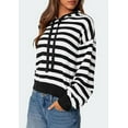 thumbnail image 4 of PRETTYGARDEN Womens Striped Sweaters Fall Pullover Hoodies Y2K Casual Long Sleeve Tops Winter Fashion Clothing, 4 of 8