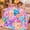 #C, variant on 3D Blanket, Teddy Floral Print Fluffy Throw with Colorful Bear Design for Home Decor