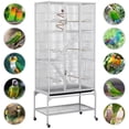 thumbnail image 6 of Yaheetech 69''H Extra Large Rolling Metal Pet Cage with Detachable Stand, White, 6 of 7
